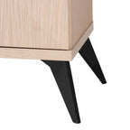 Buffet de cuisine Draper Mid-Century Modern bicolore bois clair et noir