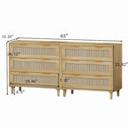Commode Robyn 6 tiroirs Chêne - N/A