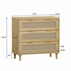Commode Robyn 6 tiroirs Chêne - N/A
