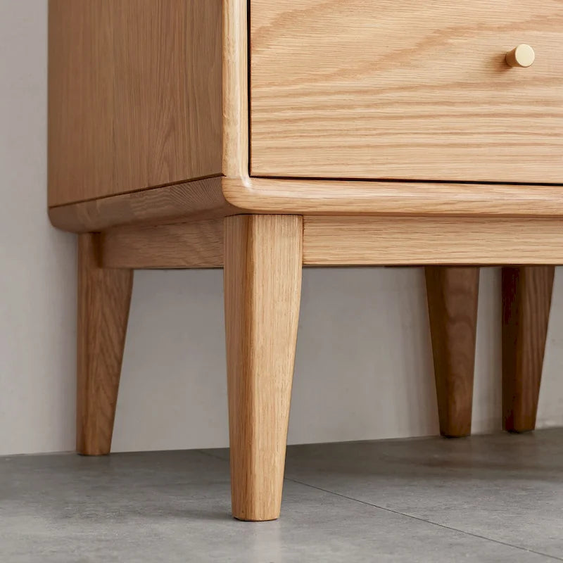 Meuble de rangement en chêne massif pour salon, meuble d'angle avec porte vitrée vintage, 2 étagères, 1 tiroir