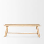 Banc d'artisan Sekou en bois marron clair