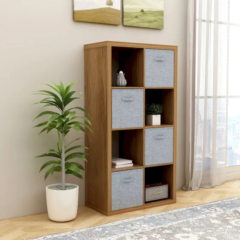 Smart Cube Étagère de rangement 8 cubes avec étagères arrière ouvertes, bibliothèque 2 x 4 cubes pour la maison, le bureau (blanc)