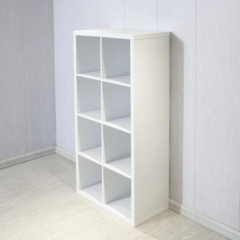 Smart Cube Étagère de rangement 8 cubes avec étagères arrière ouvertes, bibliothèque 2 x 4 cubes pour la maison, le bureau (blanc)