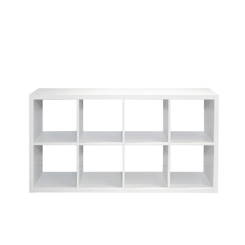 Smart Cube Étagère de rangement 8 cubes avec étagères arrière ouvertes, bibliothèque 2 x 4 cubes pour la maison, le bureau (blanc)