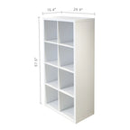 Smart Cube Étagère de rangement 8 cubes avec étagères arrière ouvertes, bibliothèque 2 x 4 cubes pour la maison, le bureau (blanc)
