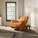 Fauteuil inclinable pivotant avec repose-pieds extra large, gris