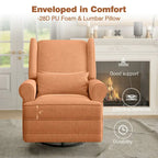 Fauteuil inclinable pivotant avec repose-pieds extra large, gris