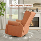 Fauteuil inclinable pivotant avec repose-pieds extra large, gris