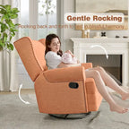Fauteuil inclinable pivotant avec repose-pieds extra large, gris