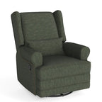 Fauteuil inclinable pivotant avec repose-pieds extra large, gris