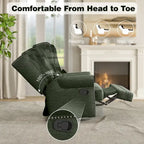 Fauteuil inclinable pivotant avec repose-pieds extra large, gris