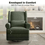 Fauteuil inclinable pivotant avec repose-pieds extra large, gris