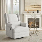 Fauteuil inclinable pivotant avec repose-pieds extra large, gris