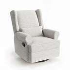 Fauteuil inclinable pivotant avec repose-pieds extra large, gris