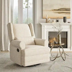 Fauteuil inclinable pivotant avec repose-pieds extra large, gris