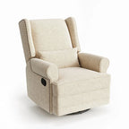 Fauteuil inclinable pivotant avec repose-pieds extra large, gris