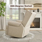 Fauteuil inclinable pivotant avec repose-pieds extra large, gris