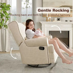 Fauteuil inclinable pivotant avec repose-pieds extra large, gris