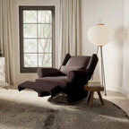 Fauteuil inclinable pivotant avec repose-pieds extra large, gris