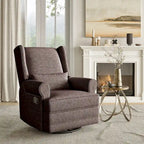 Fauteuil inclinable pivotant avec repose-pieds extra large, gris