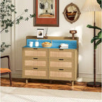 Meuble de rangement 6 tiroirs en rotin 43,31 L