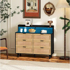 43.31L 6-Drawers Rattan Storage Cabinet