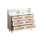 Meuble de rangement 6 tiroirs en rotin 43,31 L