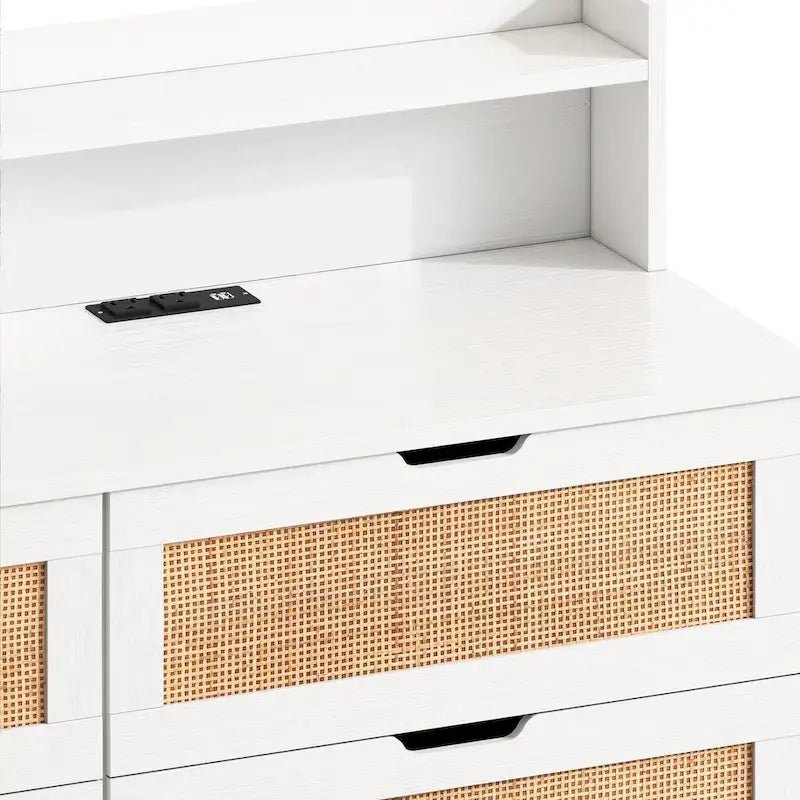 Meuble de rangement 6 tiroirs en rotin 43,31 L