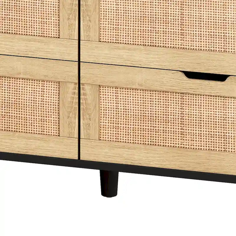 Meuble de rangement 6 tiroirs en rotin 43,31 L