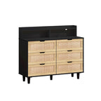 Meuble de rangement 6 tiroirs en rotin 43,31 L