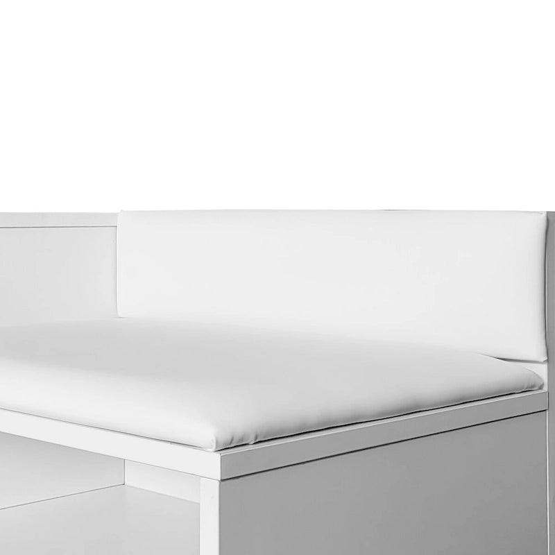 54.3 Banc de rangement pour chaussures avec rangement dissimulé et coussins rembourrés pour chevet