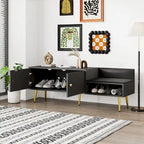 54.3 Banc de rangement pour chaussures avec rangement dissimulé et coussins rembourrés pour chevet