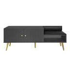 54.3 Banc de rangement pour chaussures avec rangement dissimulé et coussins rembourrés pour chevet
