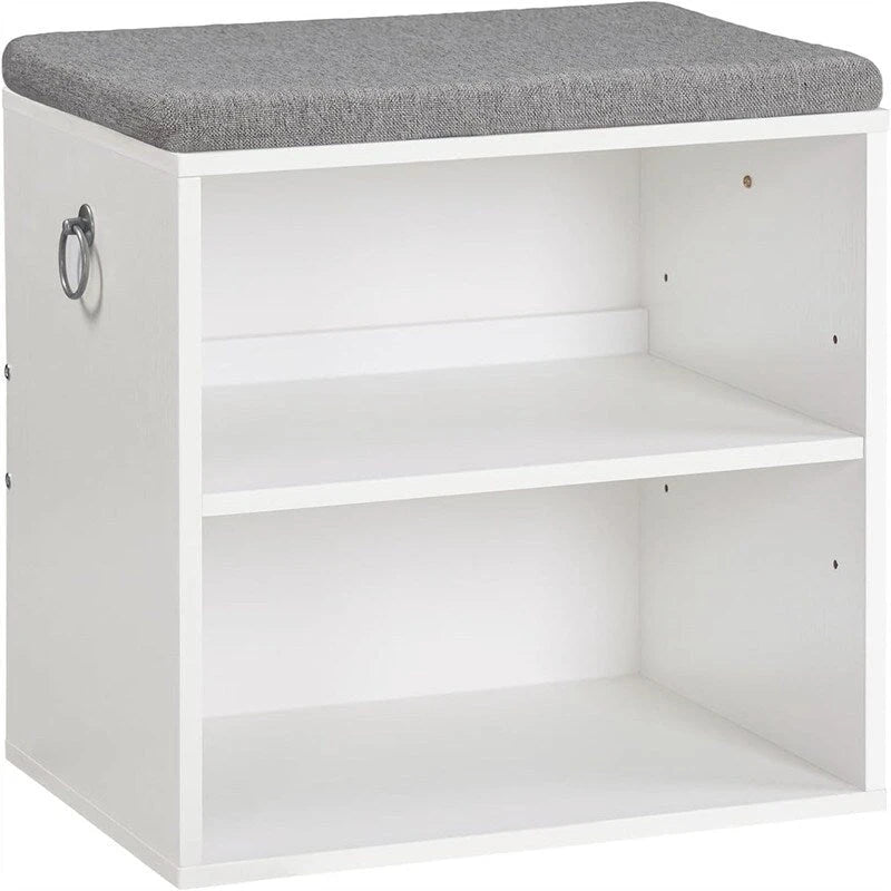 Small Shoe Bench with Cushion - 11.8D x 15.7W x 16.5H