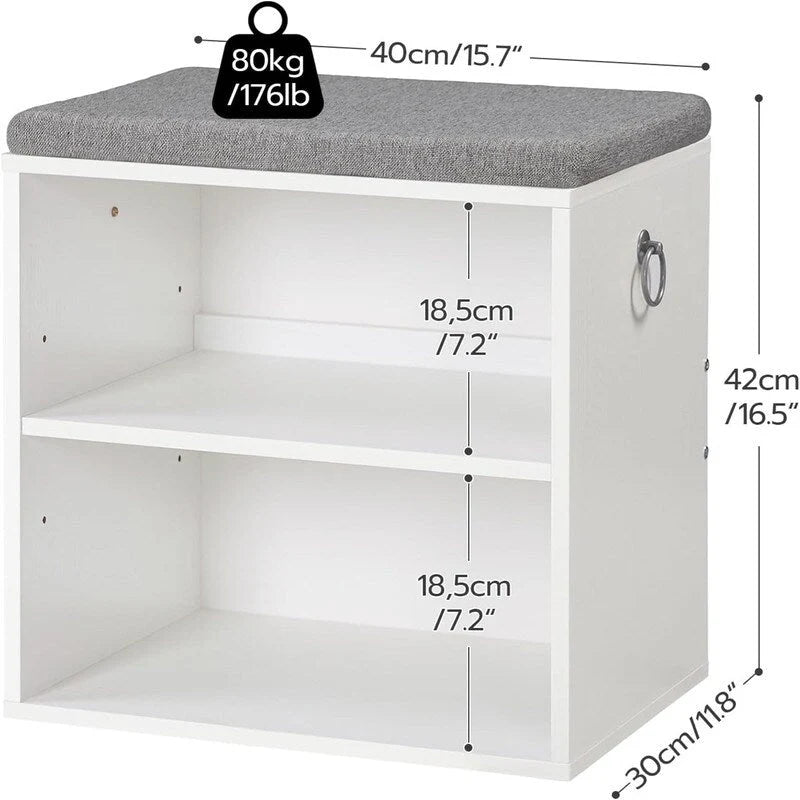 Petit banc à chaussures avec coussin - 11,8P x 15,7L x 16,5H