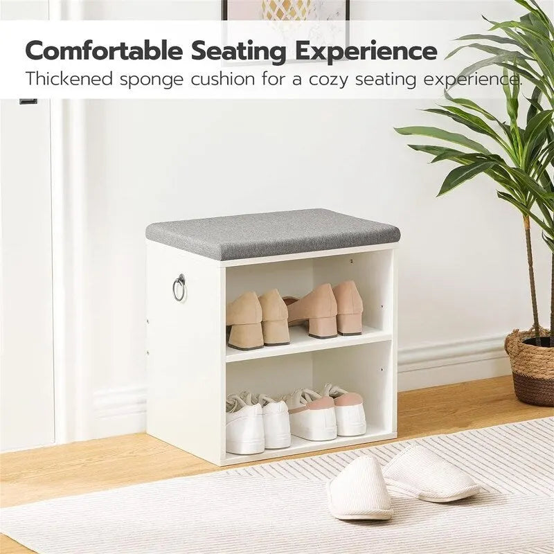Petit banc à chaussures avec coussin - 11,8P x 15,7L x 16,5H