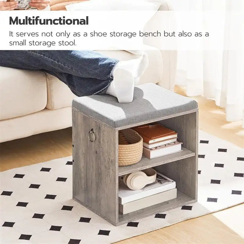 Petit banc à chaussures avec coussin - 11,8P x 15,7L x 16,5H