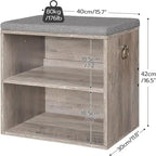 Petit banc à chaussures avec coussin - 11,8P x 15,7L x 16,5H