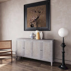 Meuble d'appoint 4 portes, en bois, buffet, desserte, meuble de rangement pour salon, entrée