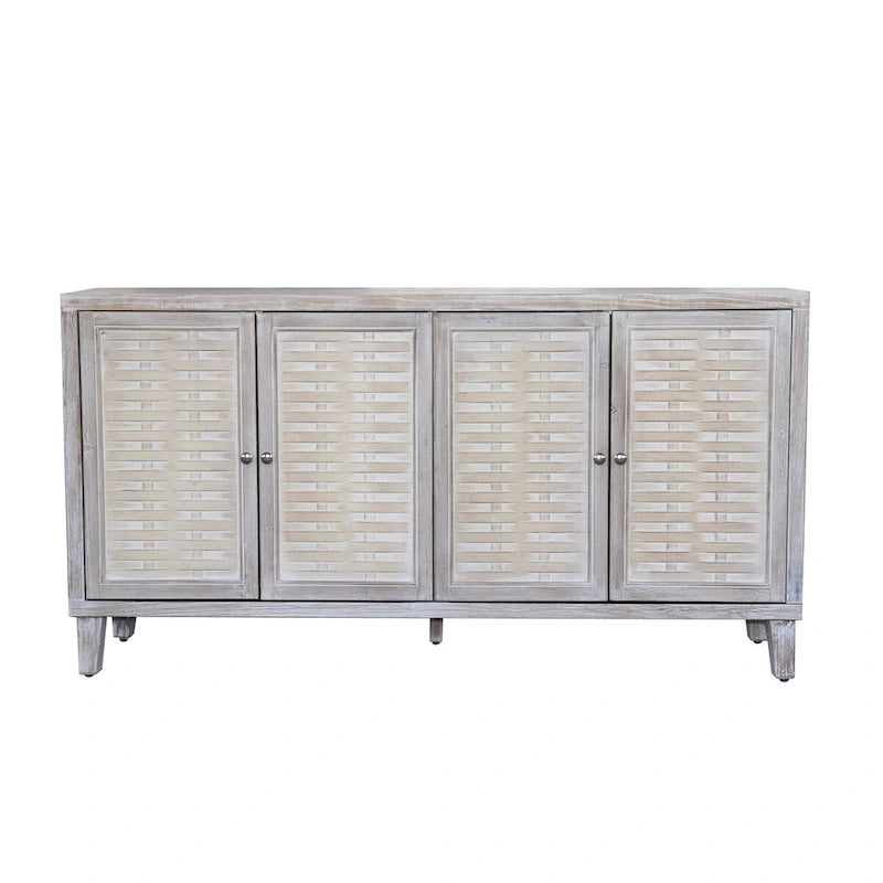 Meuble d'appoint 4 portes, en bois, buffet, desserte, meuble de rangement pour salon, entrée