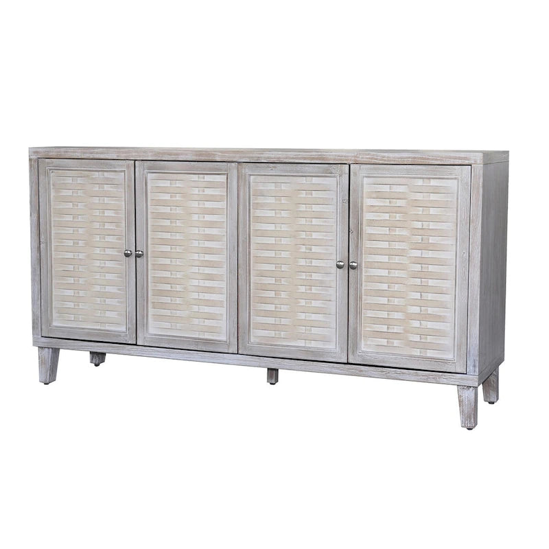 Meuble d'appoint 4 portes, en bois, buffet, desserte, meuble de rangement pour salon, entrée