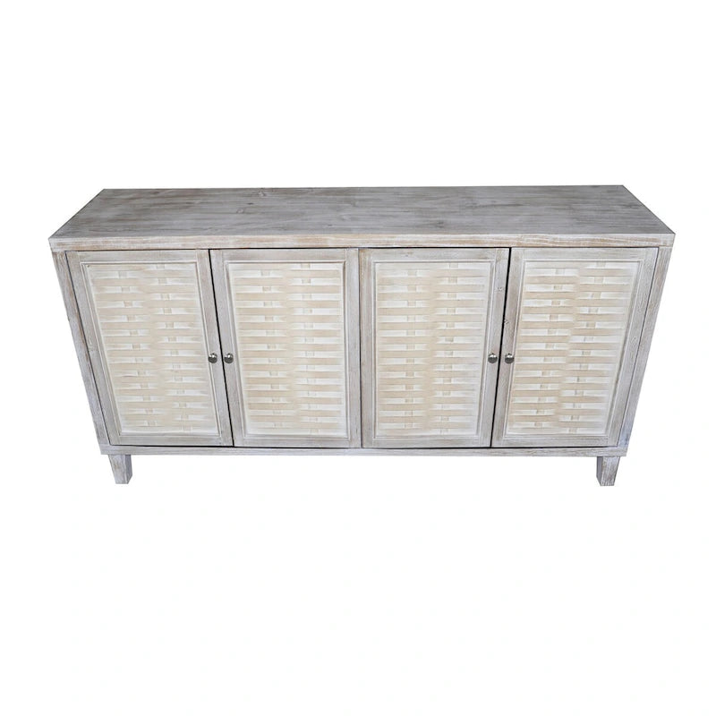 Meuble d'appoint 4 portes, en bois, buffet, desserte, meuble de rangement pour salon, entrée