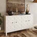 Meuble d'appoint 4 portes, en bois, buffet, desserte, meuble de rangement pour salon, entrée