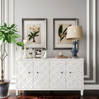 Meuble d'appoint 4 portes, en bois, buffet, desserte, meuble de rangement pour salon, entrée