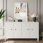 Meuble d'appoint 4 portes, en bois, buffet, desserte, meuble de rangement pour salon, entrée