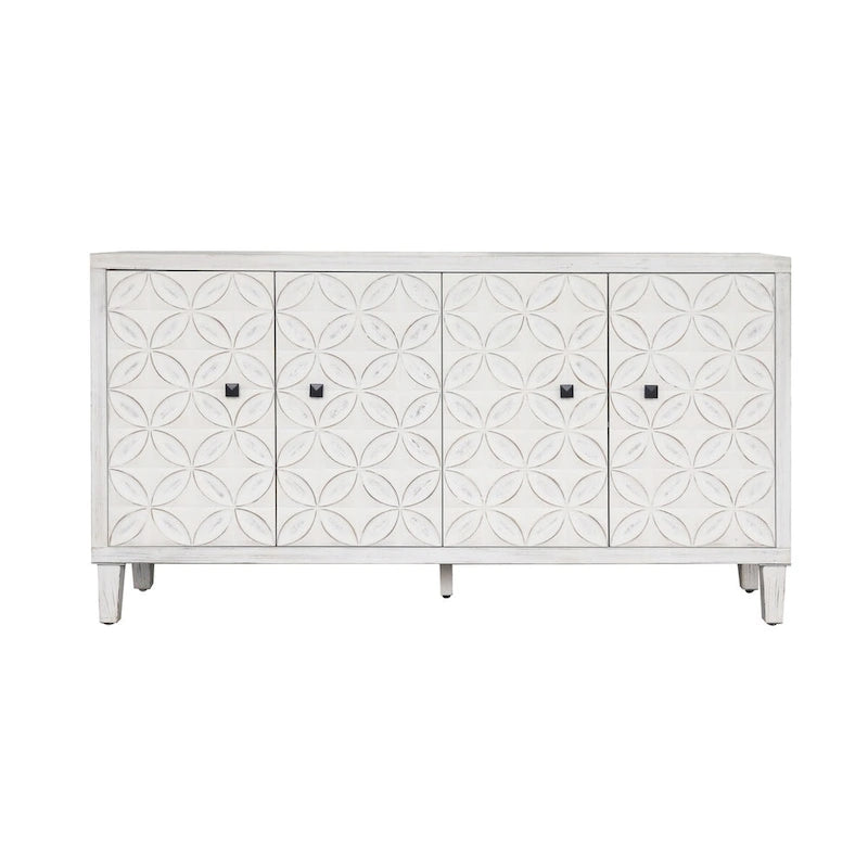 Meuble d'appoint 4 portes, en bois, buffet, desserte, meuble de rangement pour salon, entrée