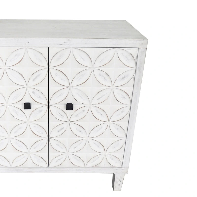 Meuble d'appoint 4 portes, en bois, buffet, desserte, meuble de rangement pour salon, entrée