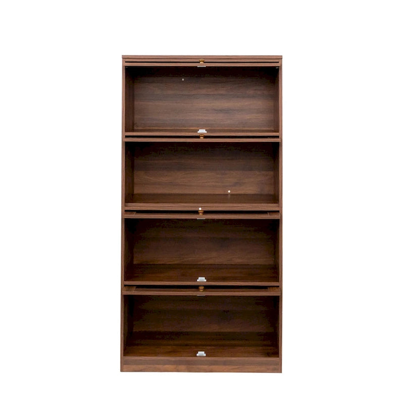 Armoire de rangement de bureau avec portes vitrées contemporaines