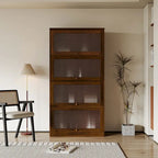 Armoire de rangement de bureau avec portes vitrées contemporaines