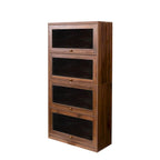 Armoire de rangement de bureau avec portes vitrées contemporaines